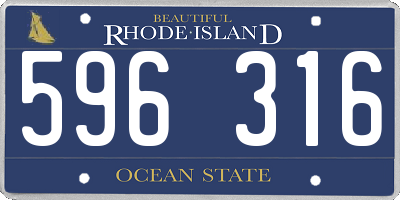 RI license plate 596316