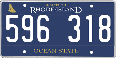 RI license plate 596318