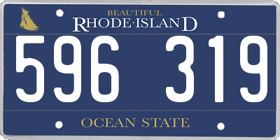 RI license plate 596319