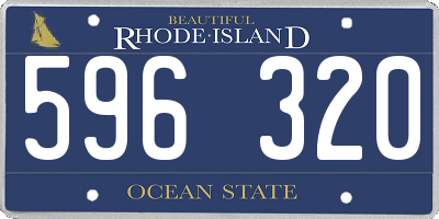 RI license plate 596320