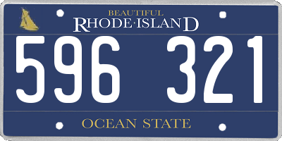 RI license plate 596321