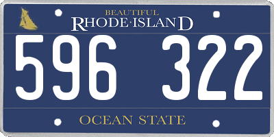 RI license plate 596322