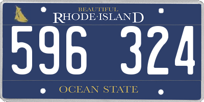 RI license plate 596324