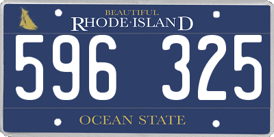 RI license plate 596325