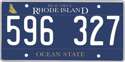 RI license plate 596327