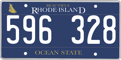 RI license plate 596328