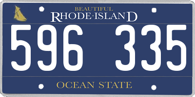 RI license plate 596335