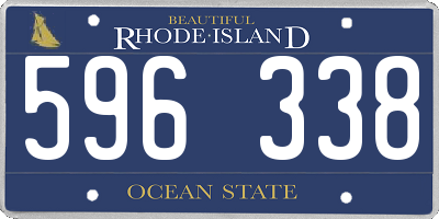 RI license plate 596338