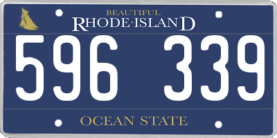 RI license plate 596339