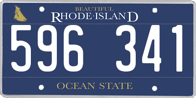 RI license plate 596341