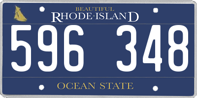 RI license plate 596348