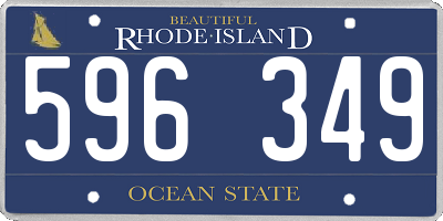 RI license plate 596349