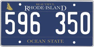 RI license plate 596350