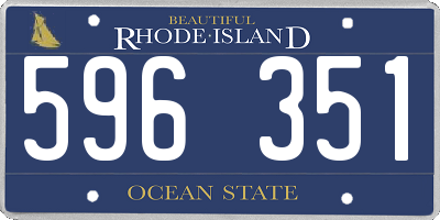 RI license plate 596351