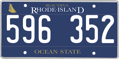 RI license plate 596352