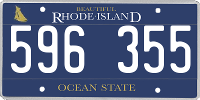 RI license plate 596355