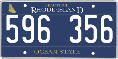 RI license plate 596356