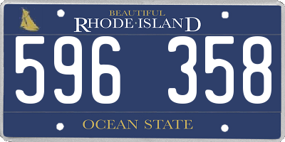 RI license plate 596358