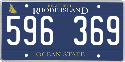 RI license plate 596369