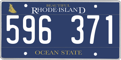 RI license plate 596371