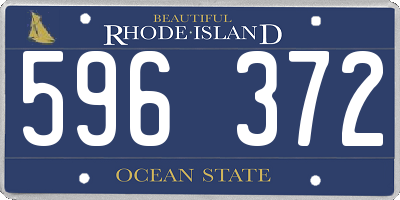 RI license plate 596372