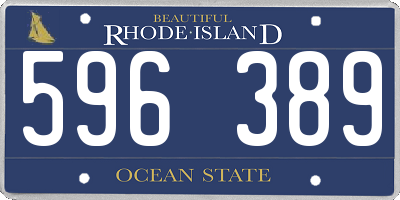 RI license plate 596389