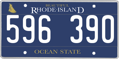RI license plate 596390