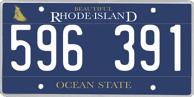 RI license plate 596391