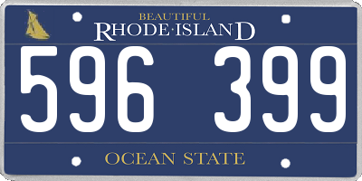 RI license plate 596399