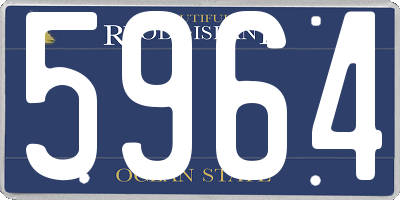 RI license plate 5964
