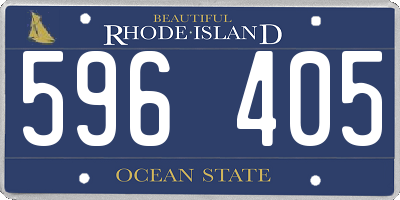 RI license plate 596405