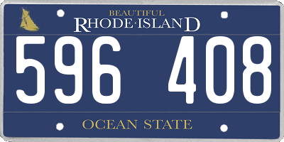 RI license plate 596408