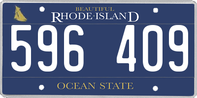 RI license plate 596409