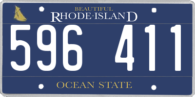 RI license plate 596411