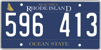 RI license plate 596413