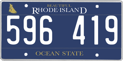 RI license plate 596419
