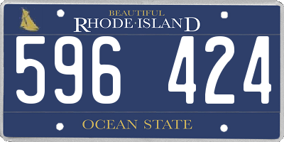 RI license plate 596424