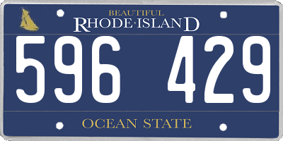 RI license plate 596429