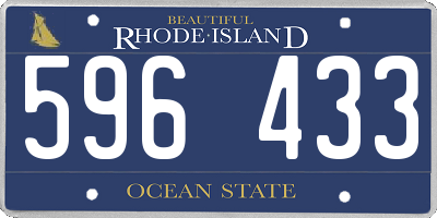 RI license plate 596433