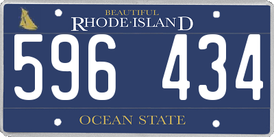 RI license plate 596434