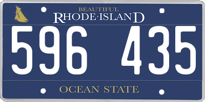 RI license plate 596435