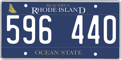 RI license plate 596440