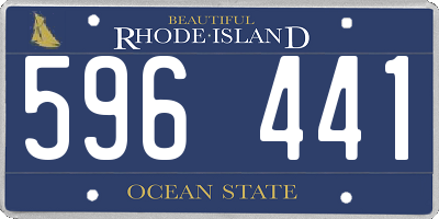 RI license plate 596441