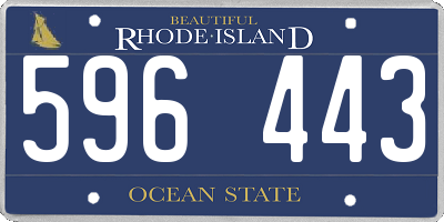 RI license plate 596443