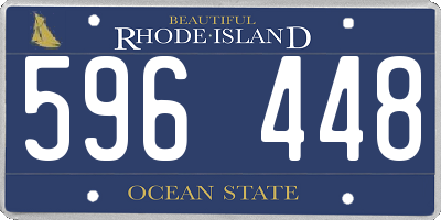 RI license plate 596448