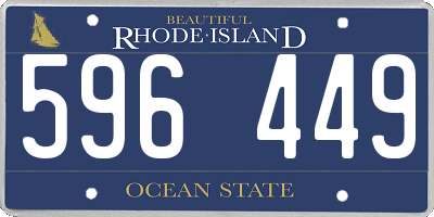 RI license plate 596449