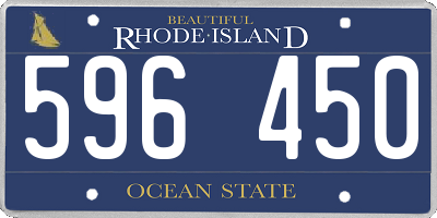 RI license plate 596450
