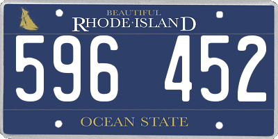 RI license plate 596452