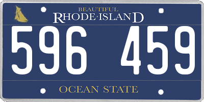RI license plate 596459