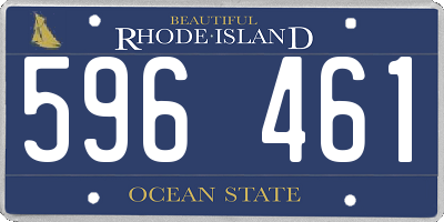 RI license plate 596461